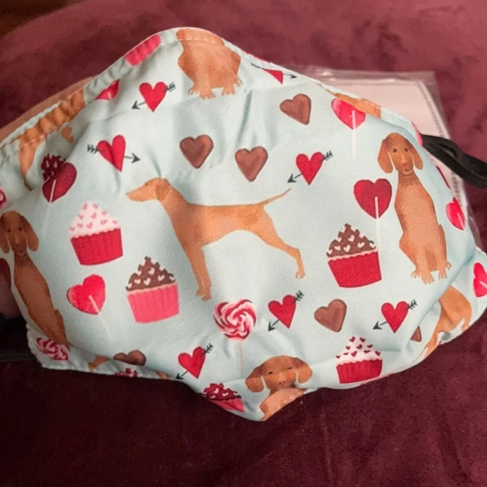 New Dog heart face mask